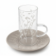 Glass Cups And Saucer Set 6 Pcs