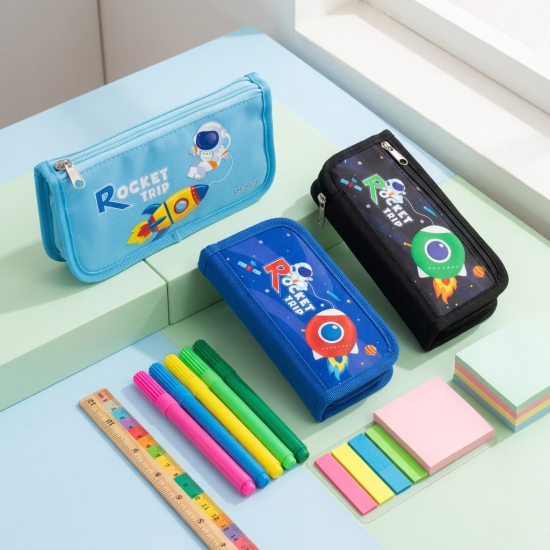 Pencil Case With 2 Zippers