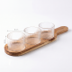 Glass Bowls 3 Pcs With Wooden Tray