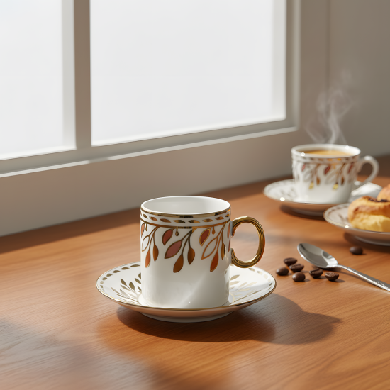 Porcelain Mug Set - 12 Pcs