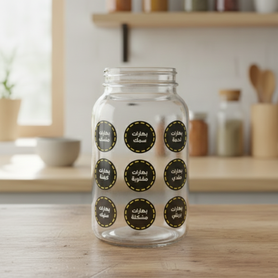 Spices Label Stickers - 48 Pcs