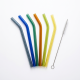 Glass Straws And Cleaning Brush- 6 Pcs