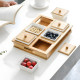 Wooden & Porcelain Serving Platter - 6 Pieces
