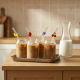 Glass Straws And Cleaning Brush- 5 Pcs