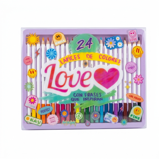 Wooden Colored Pencils 24 Pcs