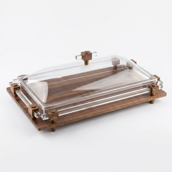 Wooden & Acrylic Serving Platter