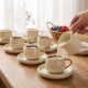 Porcelain Coffee Cup and Saucer Set - 6 Pcs