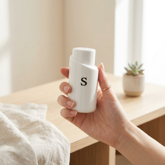 Porcelain Oil Dispenser & Salt Shaker Set - 4 Pcs