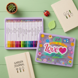 Wooden Colored Pencils 24 Pcs