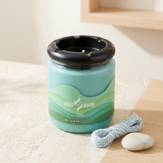 Odor Candle And Ashtray 340 gram