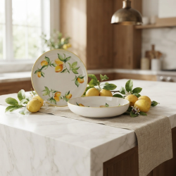 Lemon Pattern Porcelain Plate