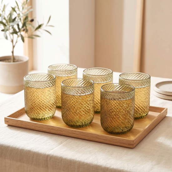Glass Cups Set 6 Pcs