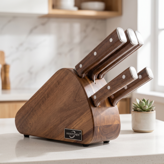Knife Set With Wooden Stand 6 Pieces 