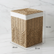 Straw Laundry Basket Large