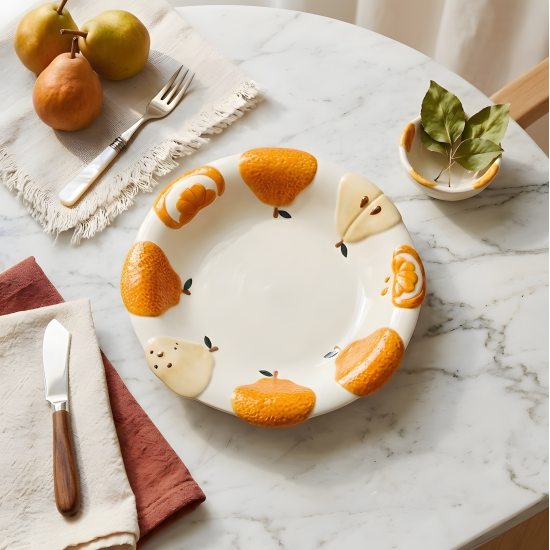 Fruit Pattern Porcelain Plate