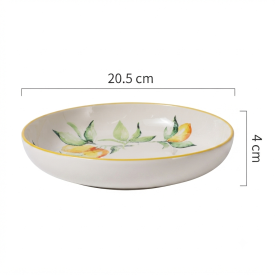 Lemon Pattern Porcelain Plate