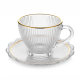 Tea Glass Cups And Saucer Set 6 Pcs