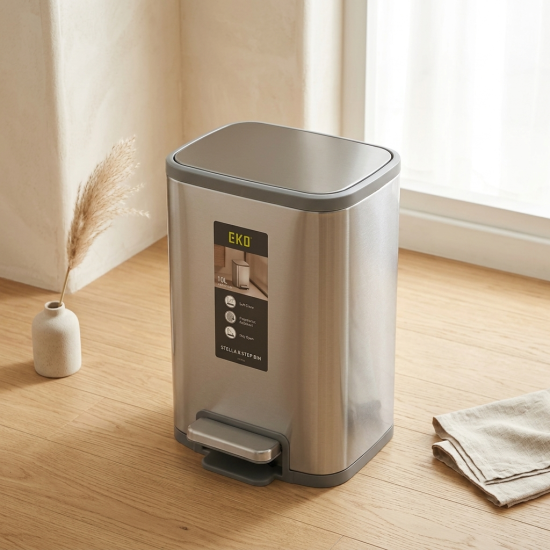 Square Trash Step Bin 10 liter
