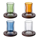 Glass Cups And Saucer Set 6 Pcs