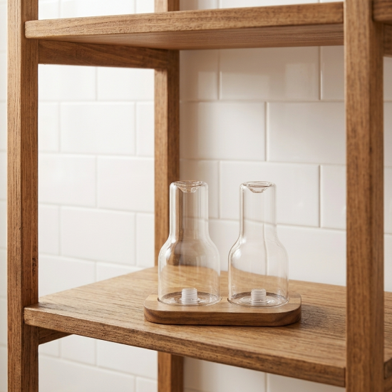 Glass Salt and Pepper Shaker Set