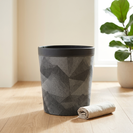Leather Trash Can