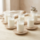 Glass Cups And Saucer Set 6 Pcs
