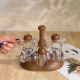 Wooden Oil Dispenser And Salt Shaker 4 Pieces 