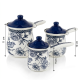 Flowers Pattern Coffee Pot Set 3 Pieces