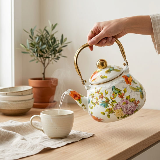 Flowers Pattern Tea Pot 1.5 Liter