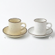Porcelain Coffee Cup and Saucer Set - 6 Pcs