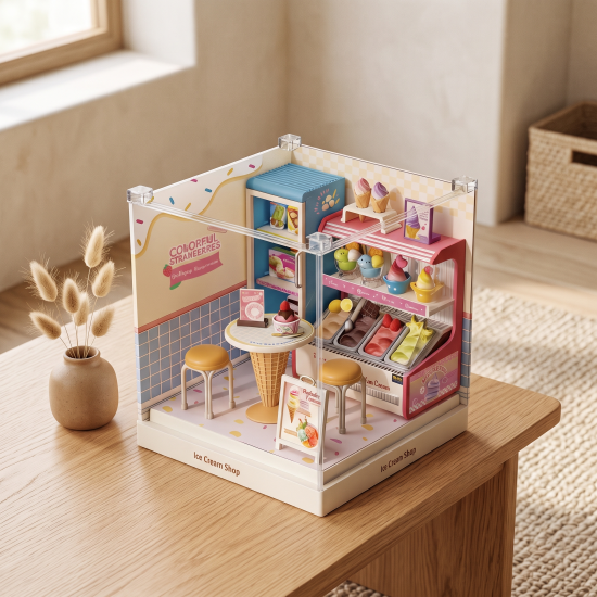 Ice Cream Shop Game Set 36 Pieces