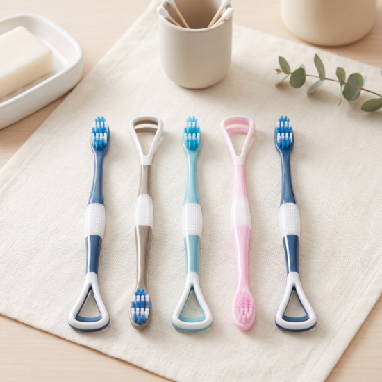 Toothbrush And Tongue Cleaner Set 5 Pcs