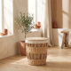 Straw Laundry Basket Medium