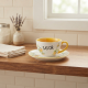 Lemon Pattern Porcelain Mug & Saucer 300 ml