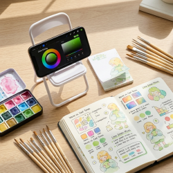 Mobile Phone Holder And Sticky Note Holder