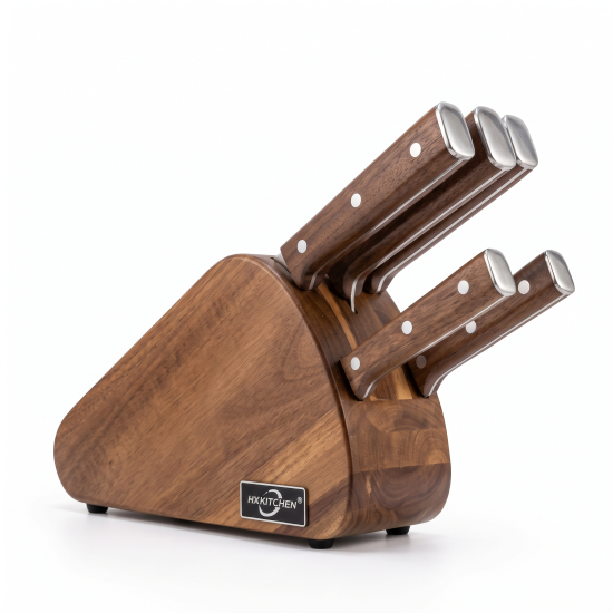Knife Set With Wooden Stand 6 Pieces 