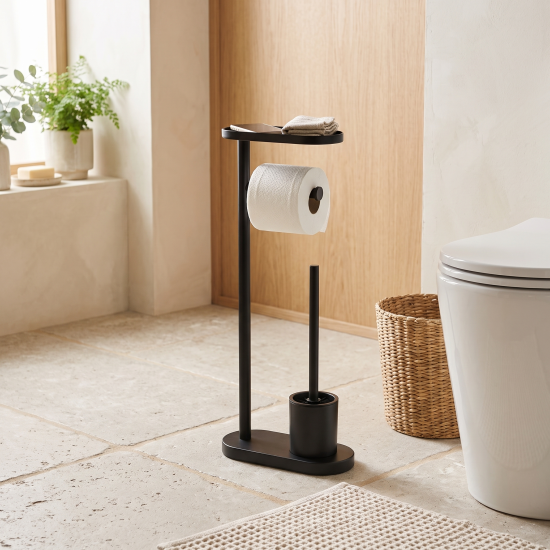 Toilet Brush With Toilet Paper Holder