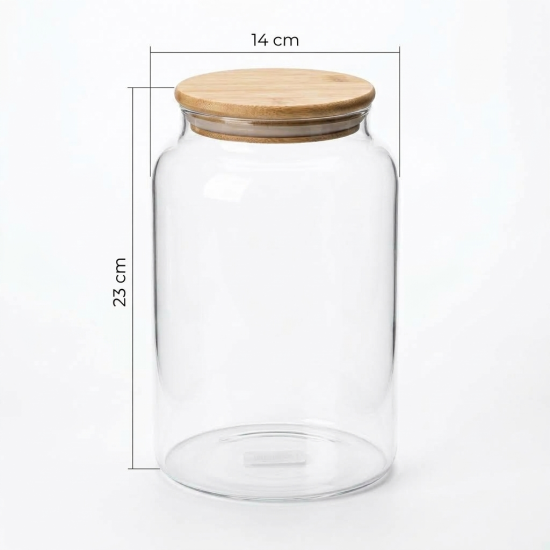 Acrylic Jar With Wooden Lid 3 L 