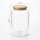 Acrylic Jar With Wooden Lid 3 L 