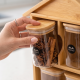 Glass Jar Set 9 Pcs With Wooden Organizer