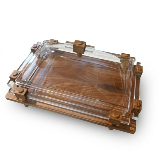 Wooden & Acrylic Serving Platter