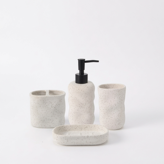 Ceramic Bathroom Set - 4 Pcs