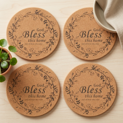 Wooden Coaster Set 4 pieces 