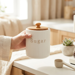 Porcelain Spice Jar Set - 3 Pcs