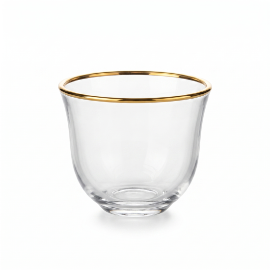 Glass Coffee Cup Set - 6 Pcs
