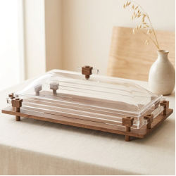 Wooden & Acrylic Serving Platter