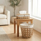 Straw Trash Can & Tissue Box