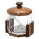 Acrylic Sugar Bowl With Wooden Lid