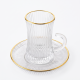 Tea Glass Cups And Saucer Set 6 Pcs