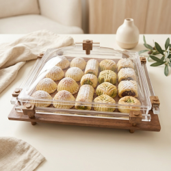 Wooden & Acrylic Serving Platter